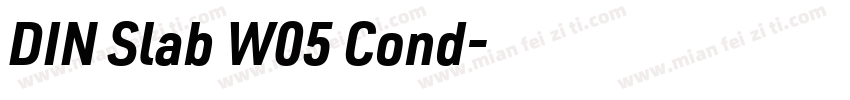 DIN Slab W05 Cond字体转换